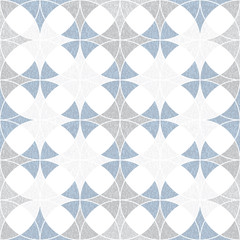 Fototapeta premium Abstract seamless pattern of superimposed geometric shapes. Rounded forms flow into each other.