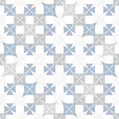 Fototapeta premium Abstract seamless pattern of superimposed geometric shapes. Rounded forms flow into each other.