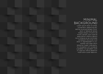 Abstract 3d style black origami background with space for text.