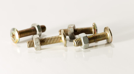bolts on a white background
