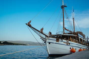 Passenger ship in Krk Town, Croatia
