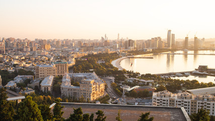Fototapeta premium Baku city, capital of Azerbaijan. Panorama Baku