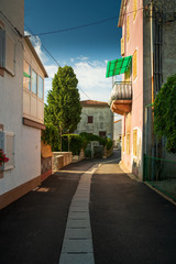 Fototapeta na wymiar Street of Baska , Krk Island, Croatia