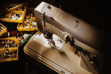 Sewing Machine on Table