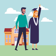 Student graduation cartoon