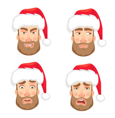 head of man in hat set