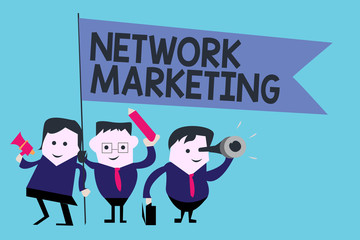 Conceptual hand writing showing Network Marketing. Business photo text Pyramid Selling Multi level of trading goods and services.