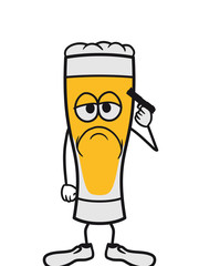 erschießen pistole selbstmord kopf schießen bier alkohol saufen trinken betrunken glas durst party feiern betrinken lustig comic cartoon clipart kopf traurig müde unglücklich