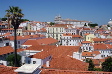 Panorama z punktu widokowego Brama Słońca, Lizbona, Portugalia © emar