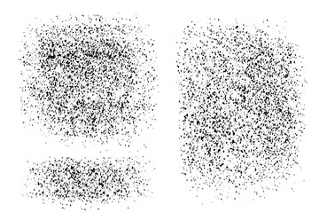 Grunge monochrome vector backgrounds. Dust overlay distress grain, images simply placed over object for grungy effect creation. Abstract, splattered, dirty, texture for design. Hand drawn grain