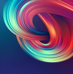 Bright abstract background with colorful swirl flow. Vector illustration