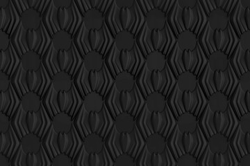 Texture of identical silhouettes of bats for Halloween 3d illustration