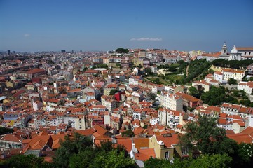 Fototapeta na wymiar Zabudowa mieszkalna Lizbony, Portugalia