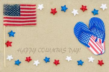 Obraz premium Happy Columbus Day (USA) background