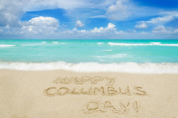 Fototapeta na wymiar Happy Columbus Day (USA) background