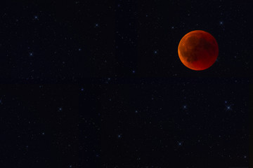 Bloodmoon with stars