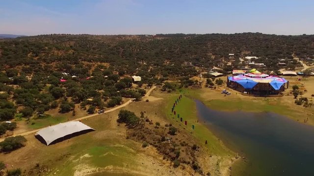 drone footage from boom festival in portugal.