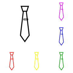 Element of Line tie in multi colored icons. Premium quality graphic design icon. Simple icon for websites, web design, mobile app, info graphics