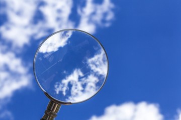 Sky and Clouds Through Magnifying Glass