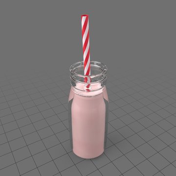 Smoothie with straw