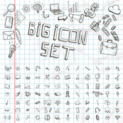 Set of education web and business icons.