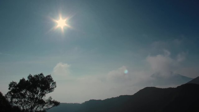 View of the top of the mountain Papandayan, Indonesia.