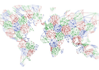 Fototapeta premium Abstract world map