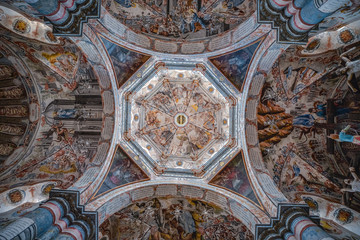 Beautiful interior of the Sanctuary of Atotonilco in Guanajuato, Mexico