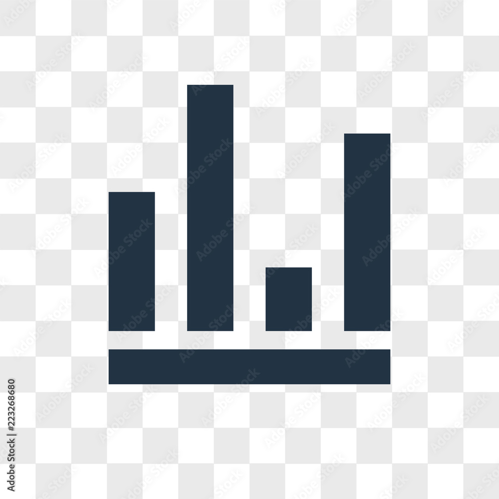 Poster analytics vector icon isolated on transparent background, analytics logo design