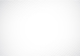 Modern Halftone white and grey background. Decorative web concept, banner, layout, poster. Vector illustration
