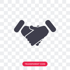 Handshake vector icon isolated on transparent background, Handshake logo design