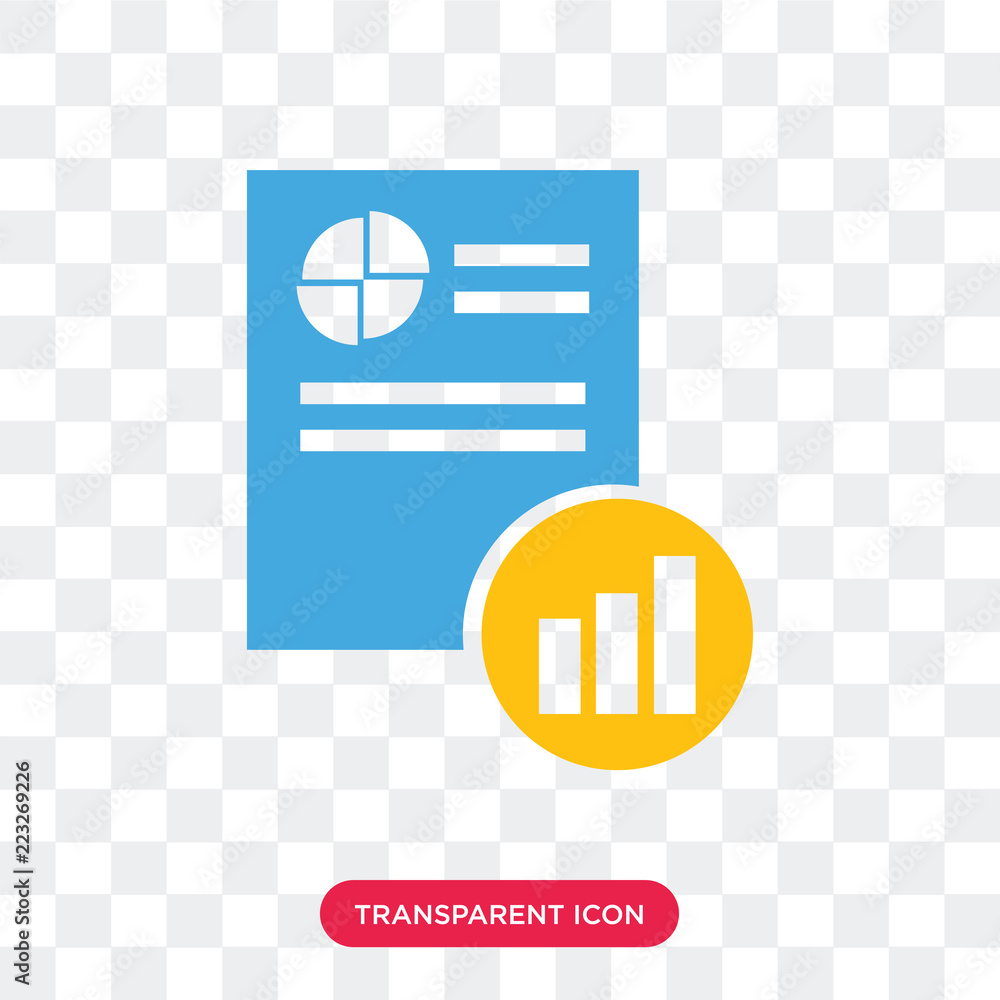 Poster analytics vector icon isolated on transparent background, analytics logo design