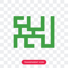 Labyrinth vector icon isolated on transparent background, Labyrinth logo design