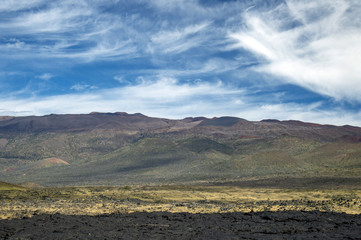 Mauna Kea Mountain seen from Saddle Road on Hawaii Island