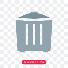Garbage vector icon isolated on transparent background, Garbage logo design