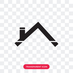 House Roof vector icon isolated on transparent background, House Roof logo design