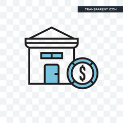 House vector icon isolated on transparent background, House logo design