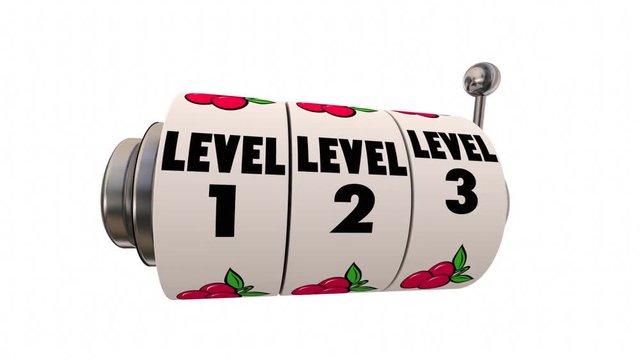 Level 1 2 3 Ranking Tiers Premium Raising Slot Machine 3d Animation