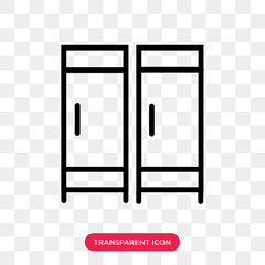 Lockers vector icon isolated on transparent background, Lockers logo design