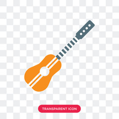 Guitar vector icon isolated on transparent background, Guitar logo design
