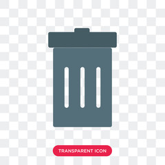 Garbage vector icon isolated on transparent background, Garbage logo design
