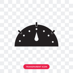 Speedometer vector icon isolated on transparent background, Speedometer logo design