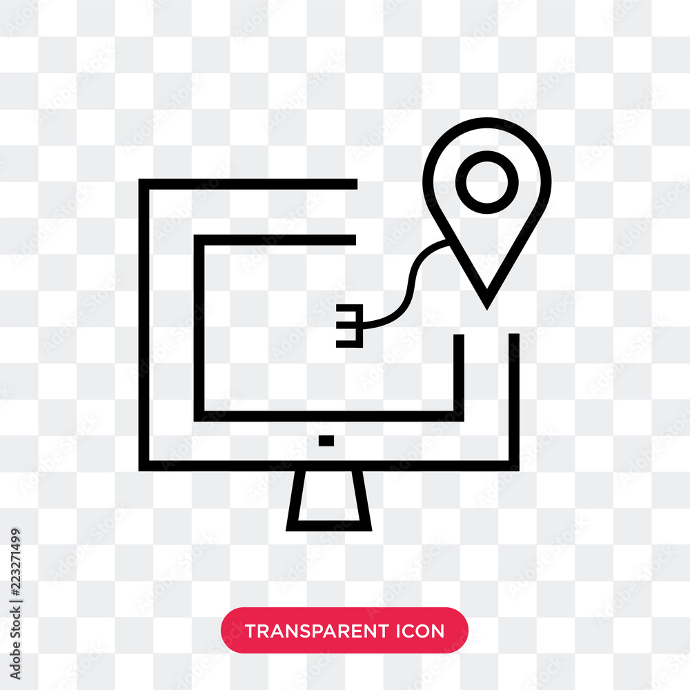 Poster tracking vector icon isolated on transparent background, tracking logo design