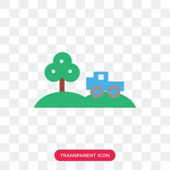 Field vector icon isolated on transparent background, Field logo design