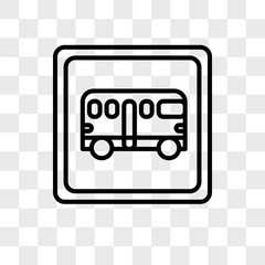 Bus vector icon isolated on transparent background, Bus logo design