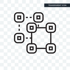 Ungroup vector icon isolated on transparent background, Ungroup logo design