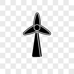 Eco Windmill vector icon isolated on transparent background, Eco Windmill logo design