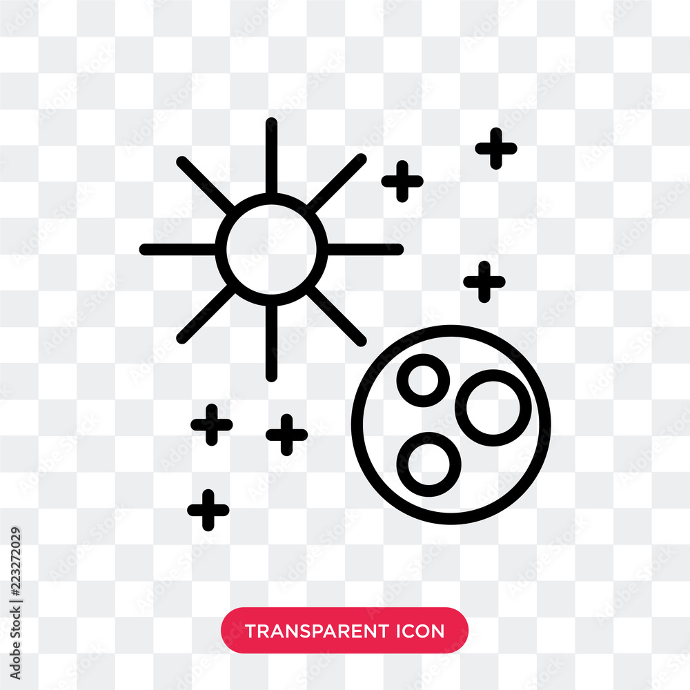 Poster eclipse vector icon isolated on transparent background, eclipse logo design