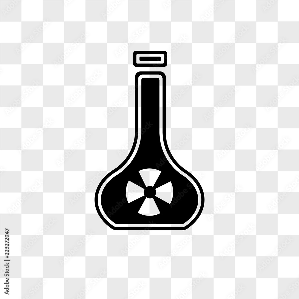 Poster radioactive elements vector icon isolated on transparent background, radioactive elements logo desig