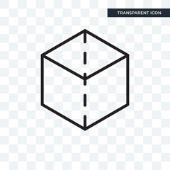 Cube vector icon isolated on transparent background, Cube logo design